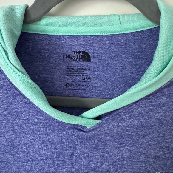 The North Face Women's Hoodie Athletic Shirt Thumb Hole Purple & Mint Size MED - Picture 3 of 4